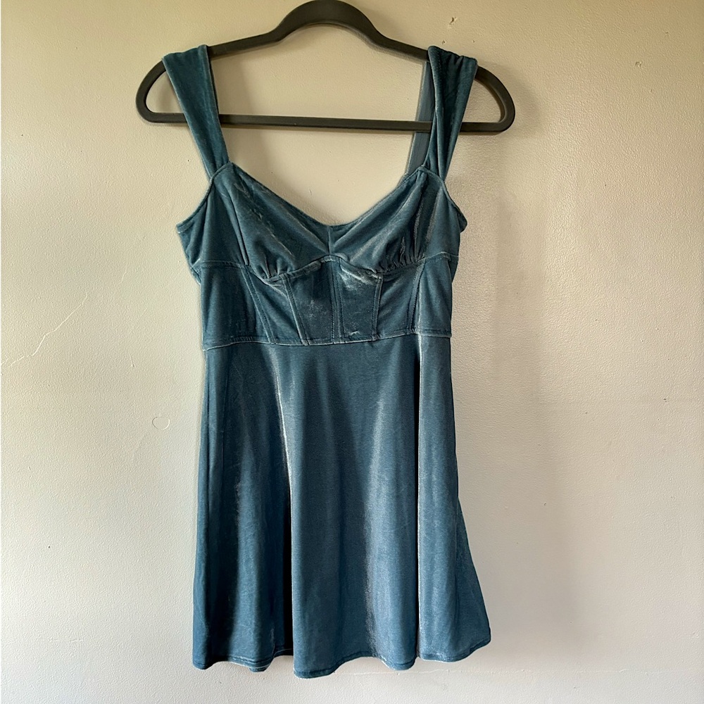 Urban Outfitters Blue Corset Mini Dress